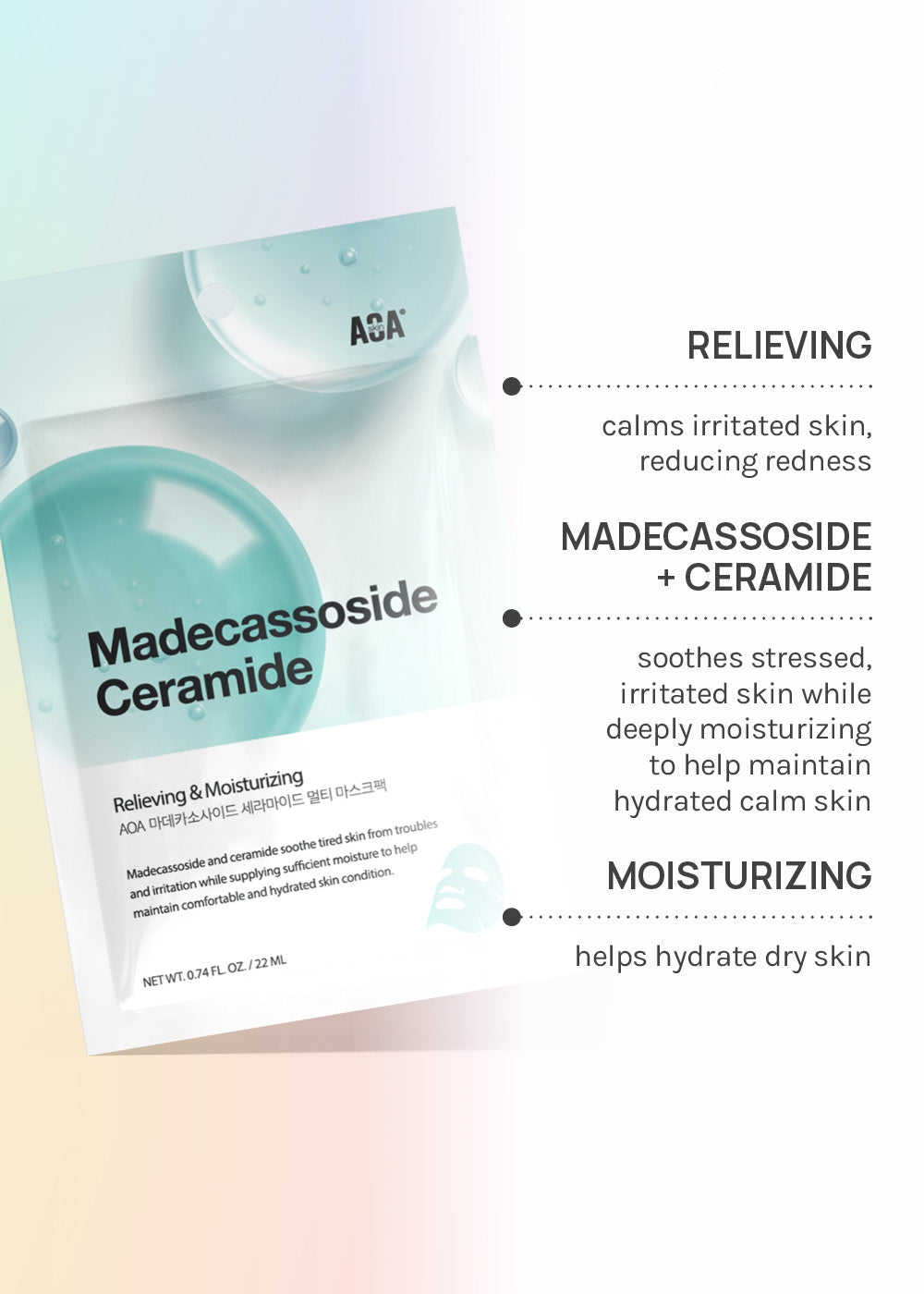 AOA Skin Madecassoside + Ceramide Sheet Mask