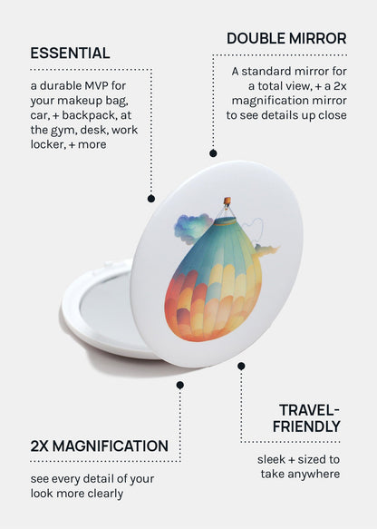 AOA Double-Sided Compact Mirror – Round