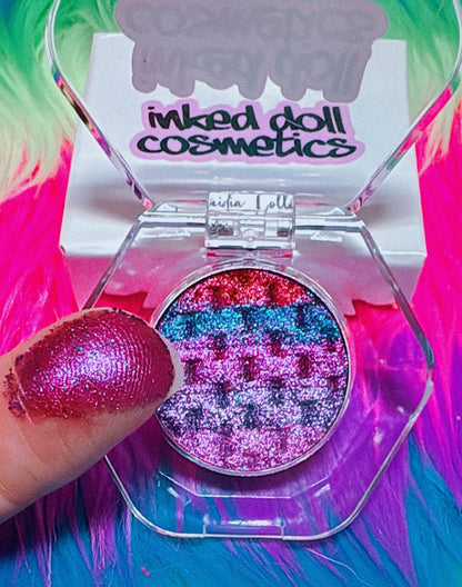 Inked Doll Cosmetics - DON’T BE SHELLOUS “MERMAIDIA COLLECTION” PRESSED TRIPLECHROME