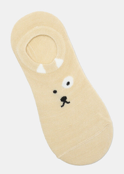 Cute Animal Face No Show Socks