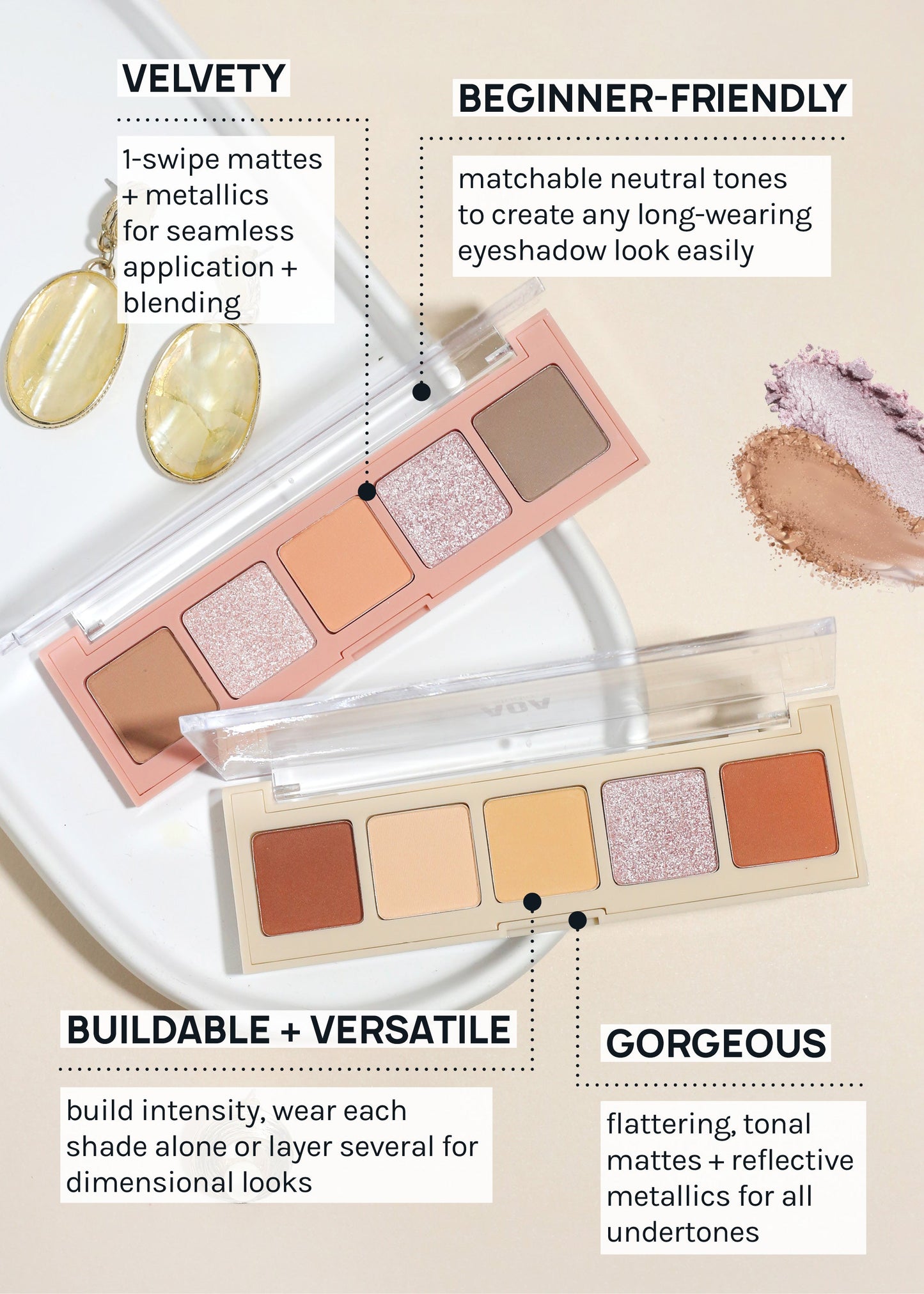 AOA Mini Sweethearts 5-Color Eyeshadow Palette