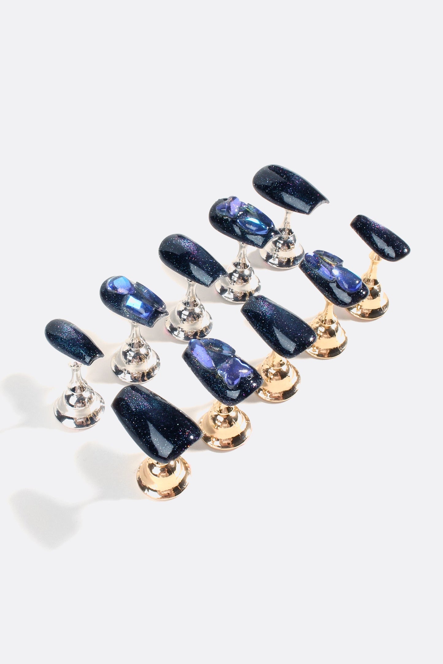 Bonmuz - Sapphire Stardust | Pro Handmade Gel Nails