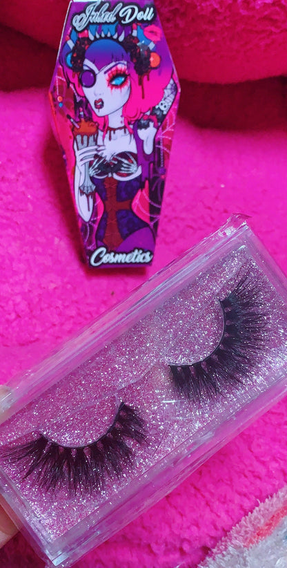 Inked Doll Cosmetics - *GLITTER SYRINGES* + FATAL VOWS LASH* DUO "Coffin Collections" GlamDoll Glitter
