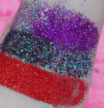 Inked Doll Cosmetics - *GLITTER SYRINGES* + FATAL VOWS LASH* DUO "Coffin Collections" GlamDoll Glitter