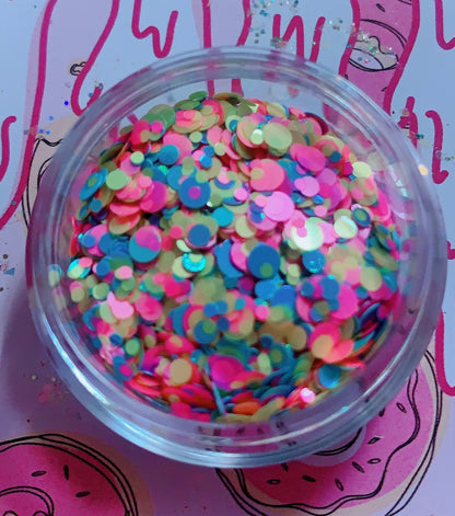 Inked Doll Cosmetics - DIPPIN' DOTS *UV* Festival GlamDoll Glitter Confetti