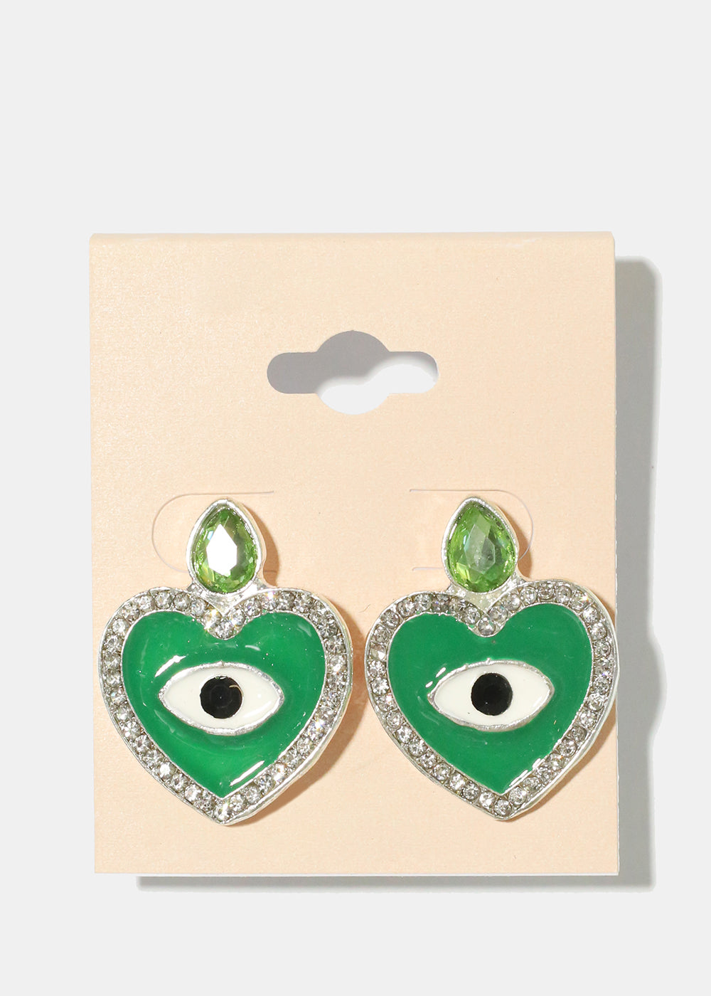 Heart Evil Eye Earrings