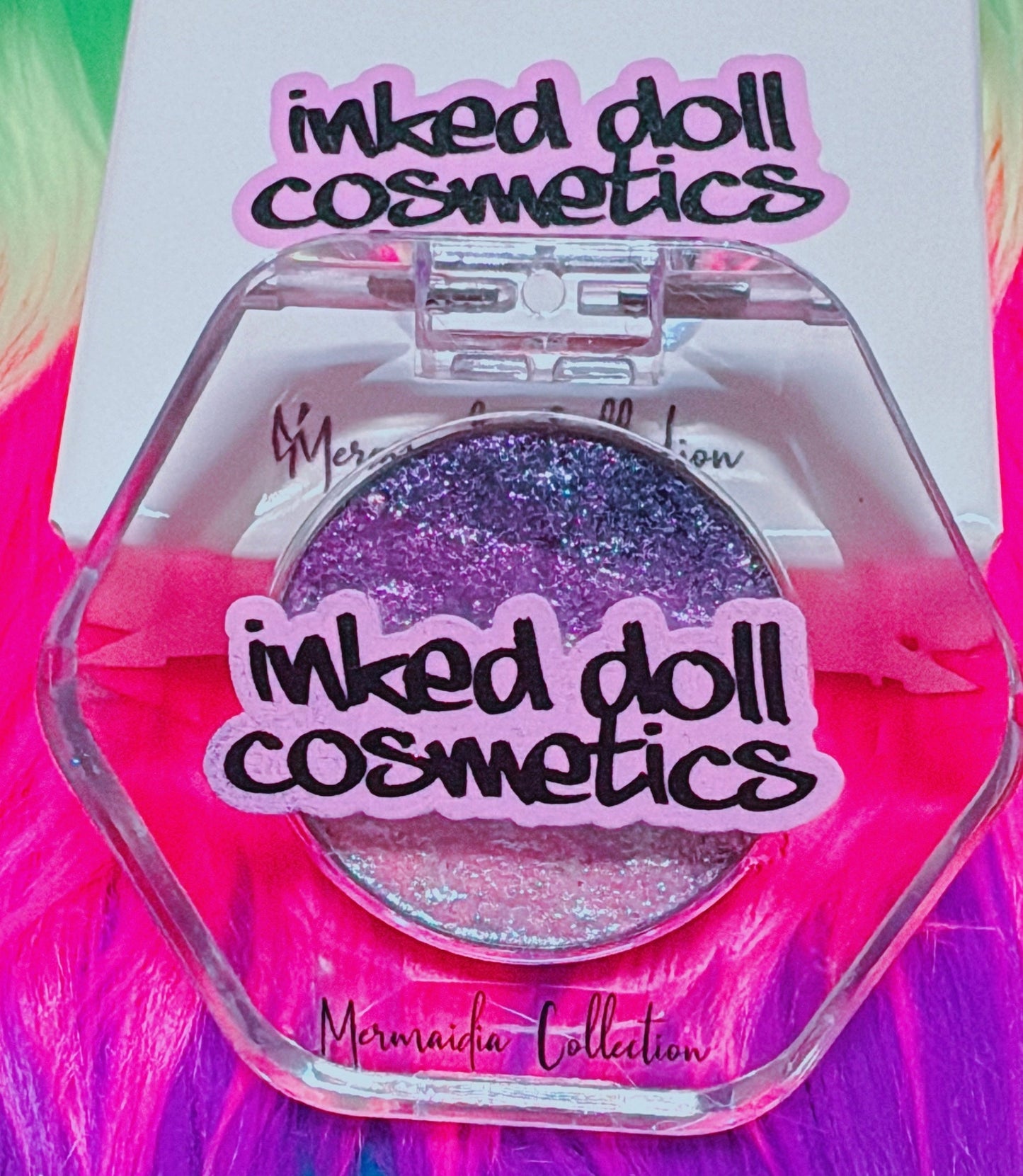 Inked Doll Cosmetics - PEARLESCENT PURPLE “Mermaidia Collection” Pressed TripleChrome