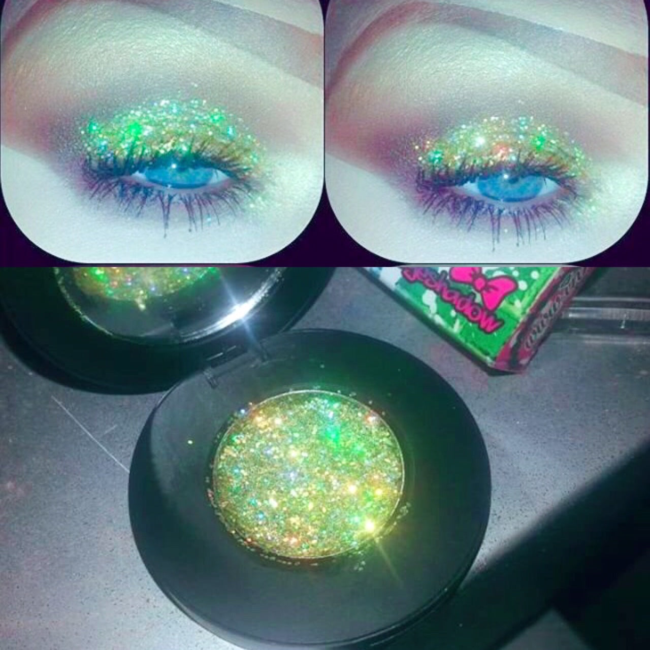 Inked Doll Cosmetics - "GOLD CHROME!" Single Pressed Glitter Palette