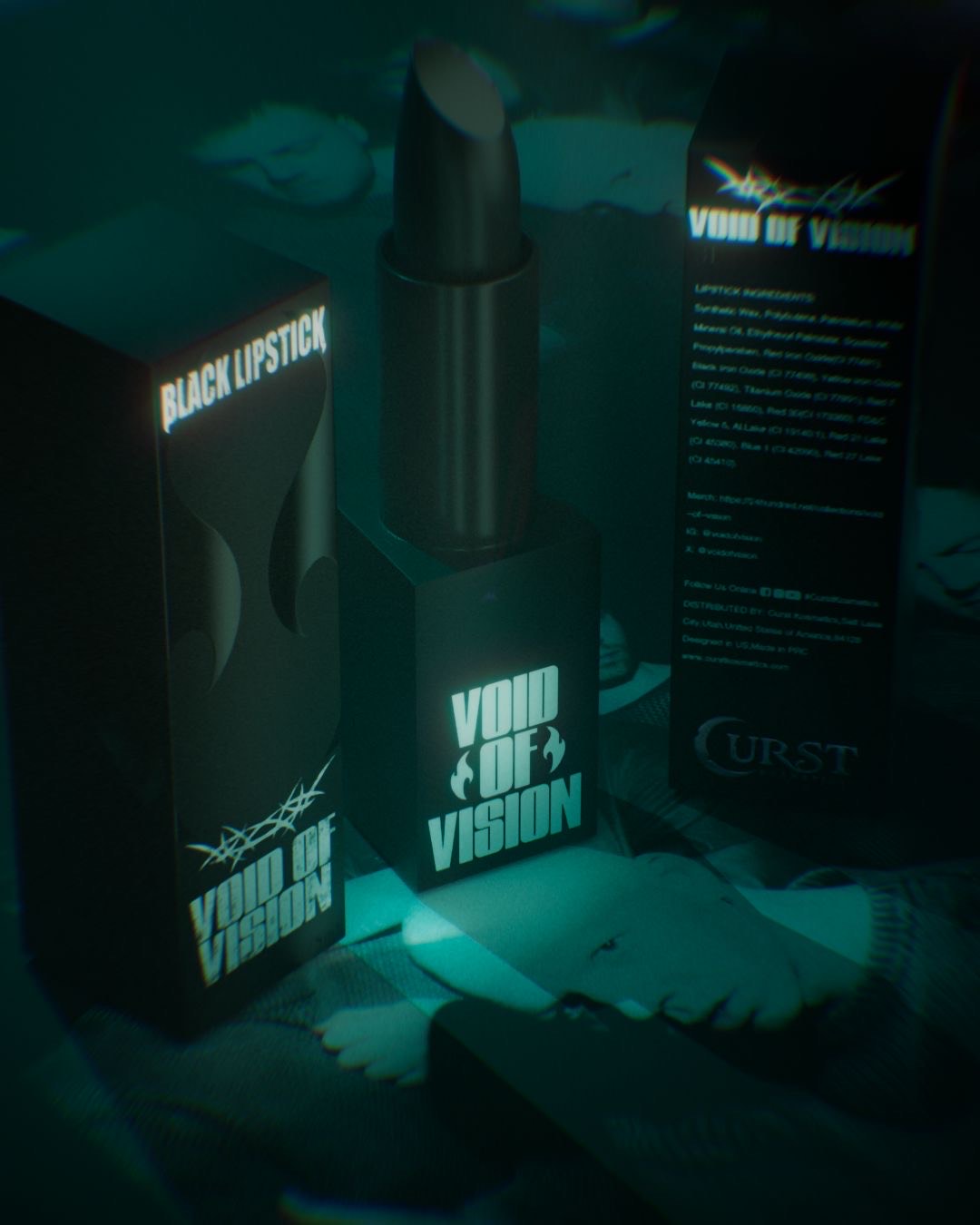 Curst Kosmetics - Void Of Vision - Black Lipstick