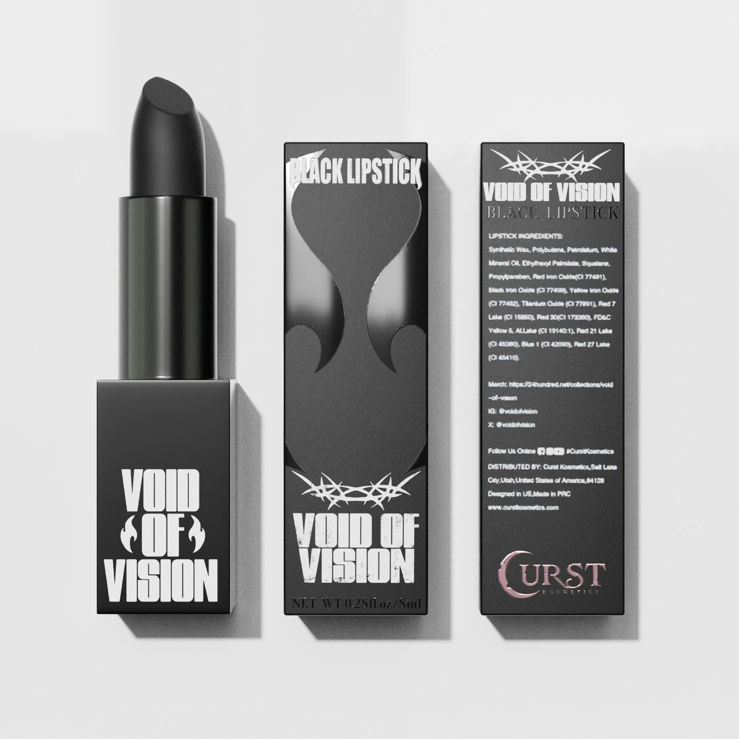 Curst Kosmetics - Void Of Vision - Black Lipstick