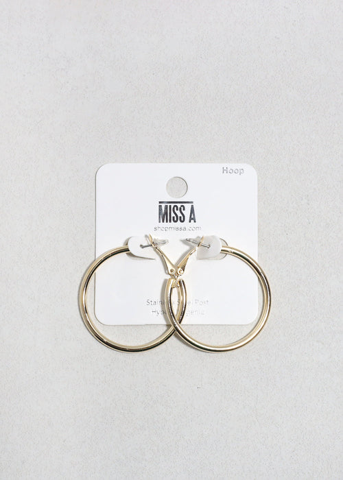 Classic Thick Hoop Earrings - 6mm