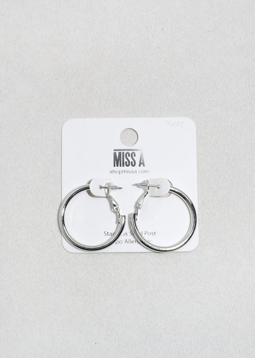 Classic Thick Hoop Earrings - 5mm