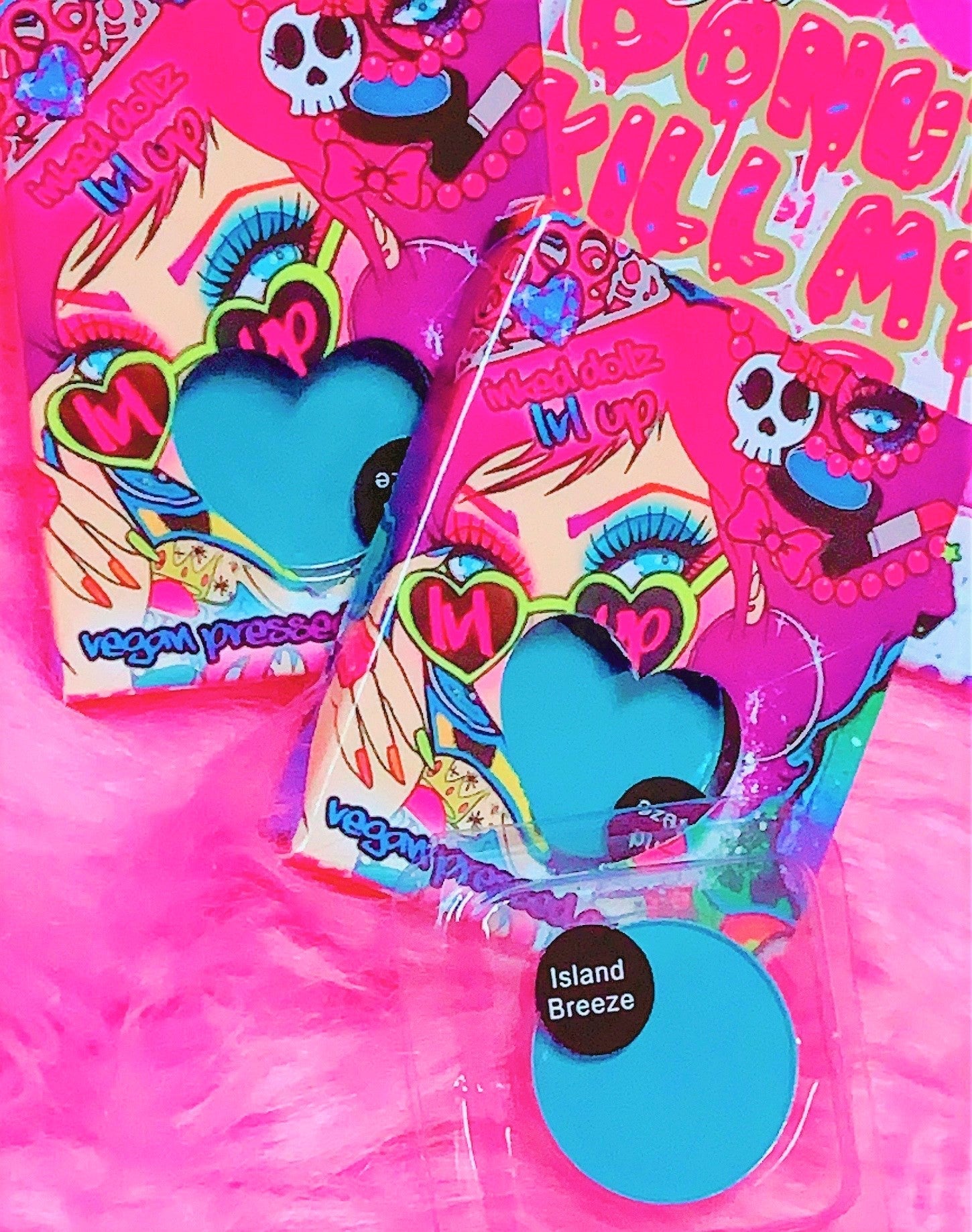Inked Doll Cosmetics - ISLAND BREEZE! (Turquoise) PRESSED EYESHADOW SINGLE