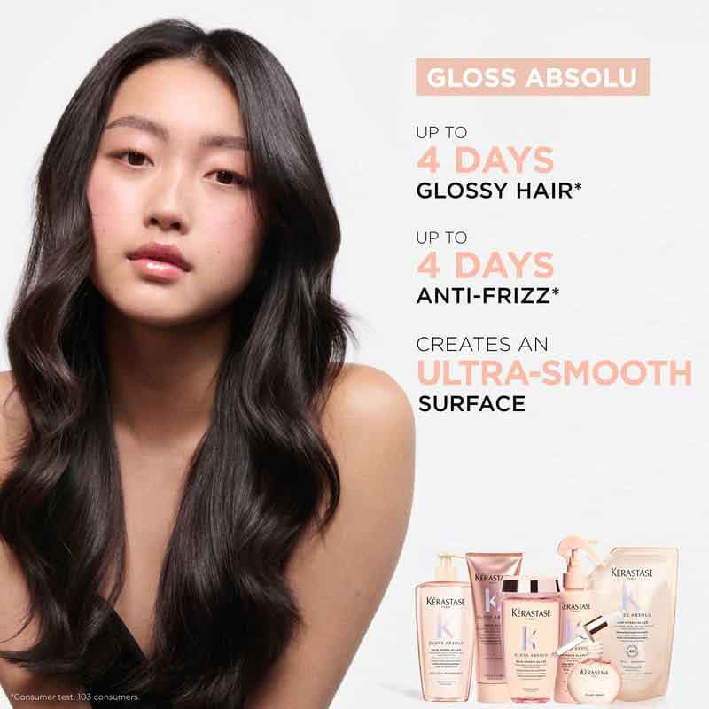 Kérastase Gloss Absolu Home & Away Bundle + FREE Glaze Drops Hair Oil