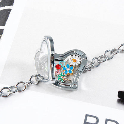 Black Harmonica Locket Charm