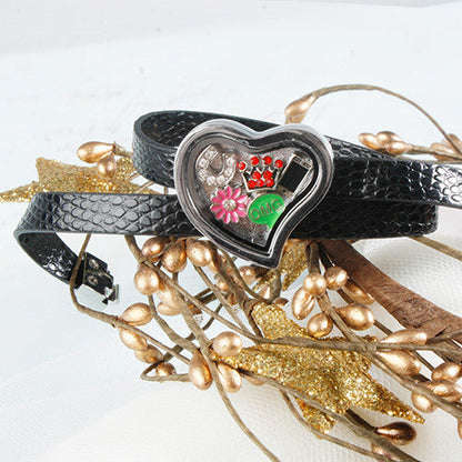 Gold Letter Q Locket Charm