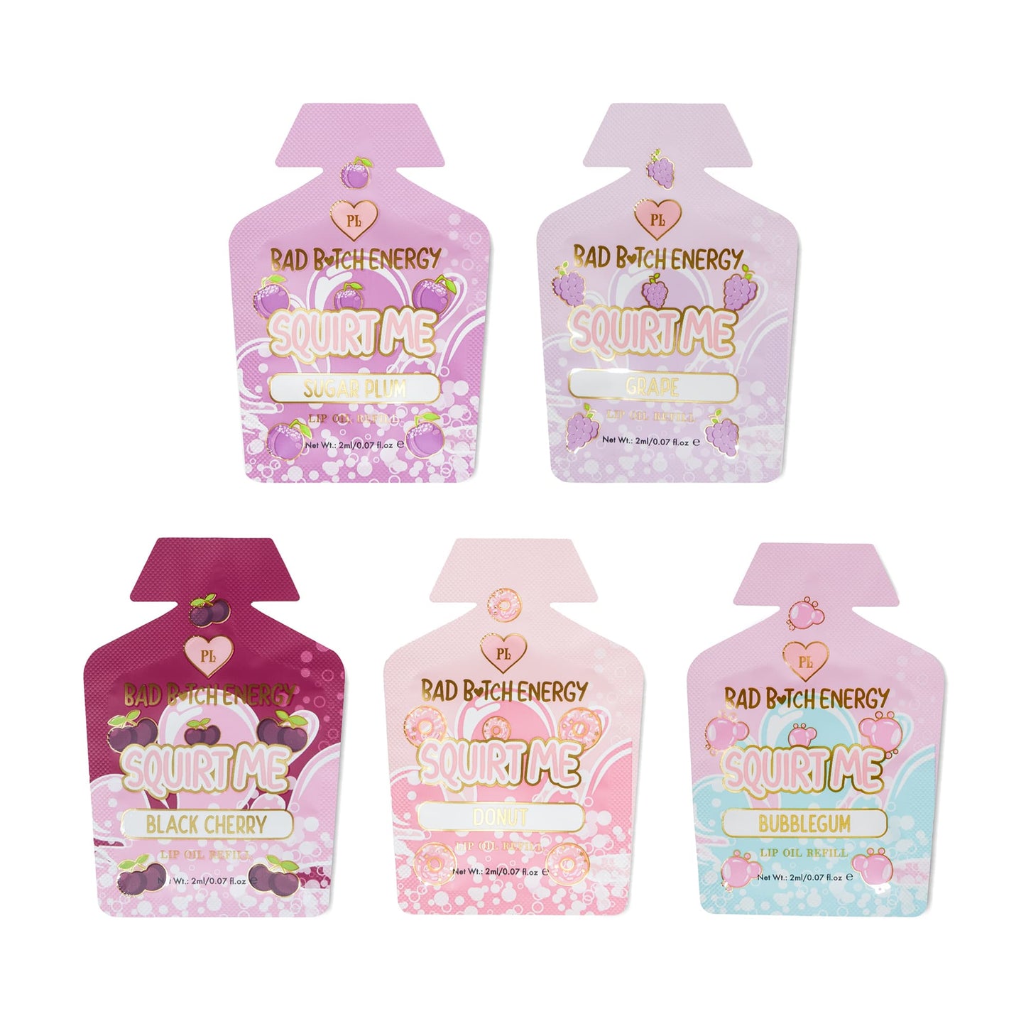Squirt Me Lip Oil Refill Sachet Packs 2ml