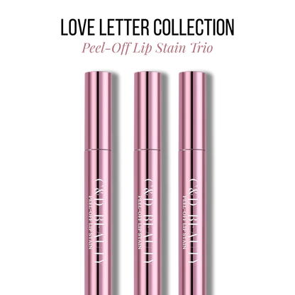 C&D Beauty - The Love Letter Collection - Peel-Off Lip Stain Trio