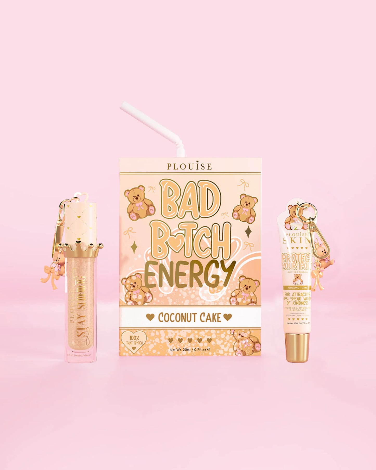 Glitter Bad Bitch Energy Lip Duo - Coconut Cake