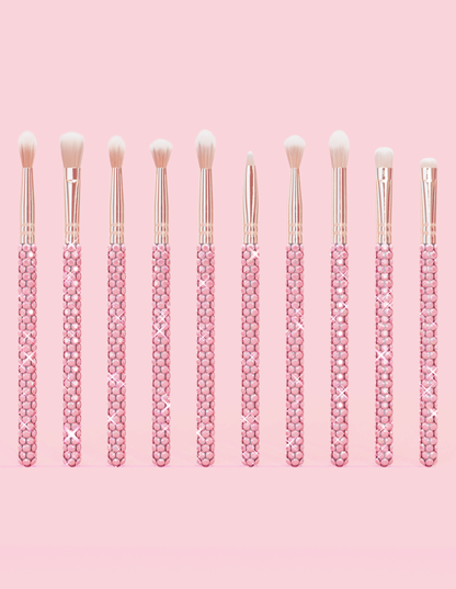 Crystal 20-Piece Eye & Face Makeup Brush Set