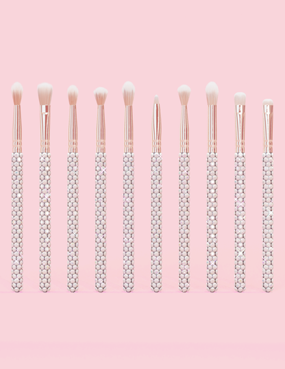 Crystal 20-Piece Eye & Face Makeup Brush Set