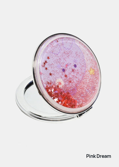 AOA Pro Double-Sided Compact Mirror – Cute Glitter