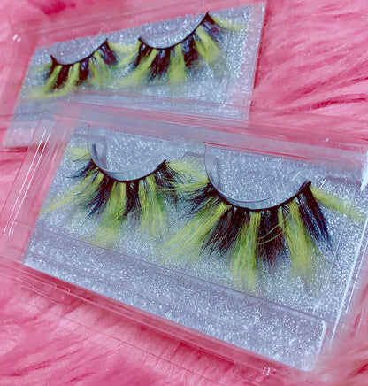 Inked Doll Cosmetics - *Queen BEE-OTCH* (Black & Yellow) DreamDoll COLOR Lashes!