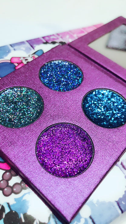 Inked Doll Cosmetics - URSULA'S NITEMARE METALLIC Pressed Glitter Quad