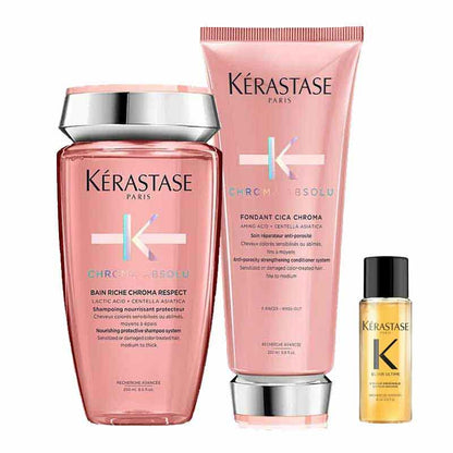 Kérastase Chroma Absolu Hydrating Duo For Fine To Medium Hair With FREE Elixir Ultime Oil