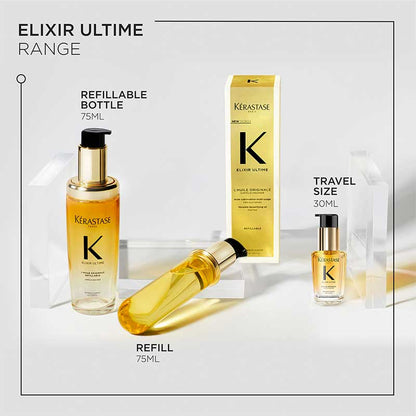 Kérastase Elixir Ultime Huile Originale Hair Oil with 75ml Refill For Dull Hair
