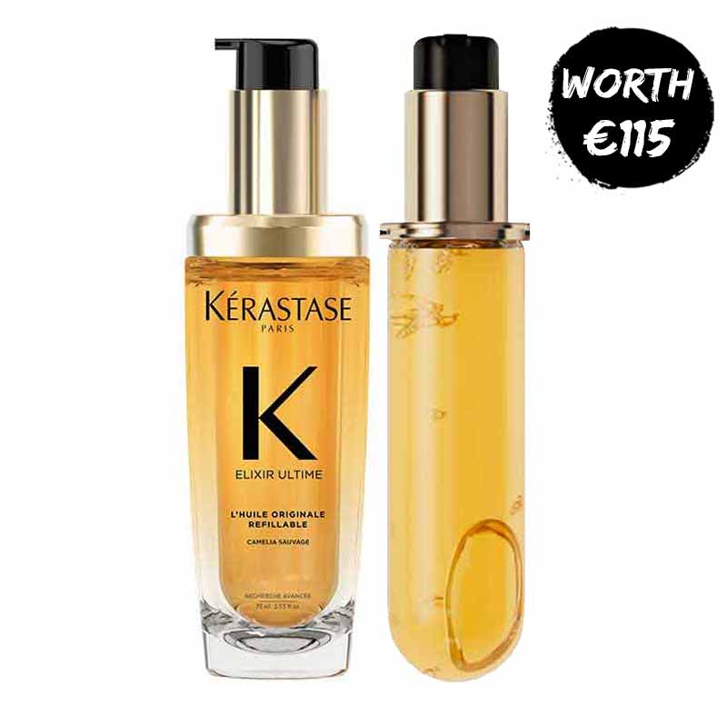 Kérastase Elixir Ultime Huile Originale Hair Oil with 75ml Refill For Dull Hair