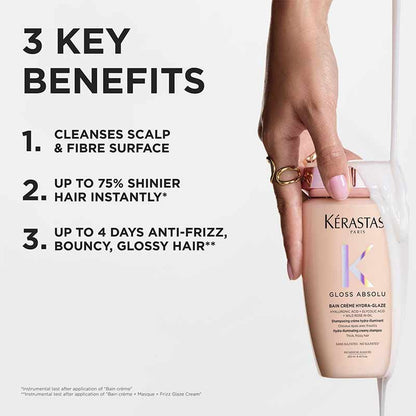 Kérastase Gloss Absolu Bain Créme Hydra-Glaze Shampoo For Thick Frizzy Hair
